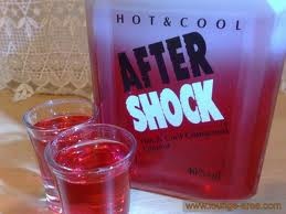 Aftershock Red met volle shotglazen